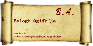Balogh Aglája névjegykártya