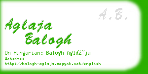 aglaja balogh business card